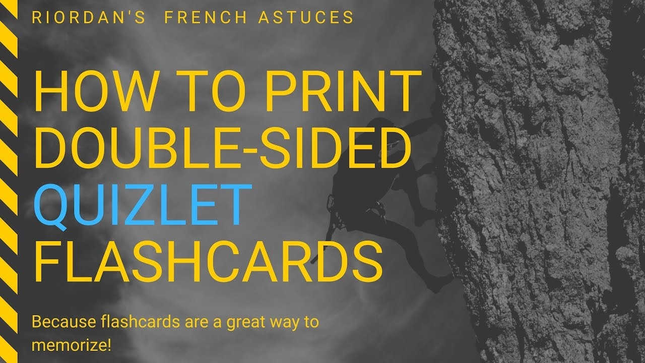 Print Double Sided Quizlet Flashcards YouTube