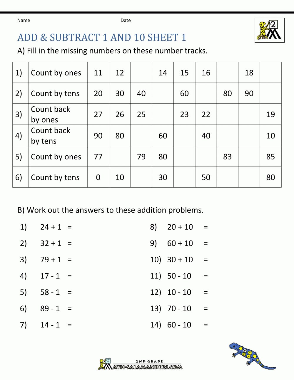 math addition subtraction worksheets