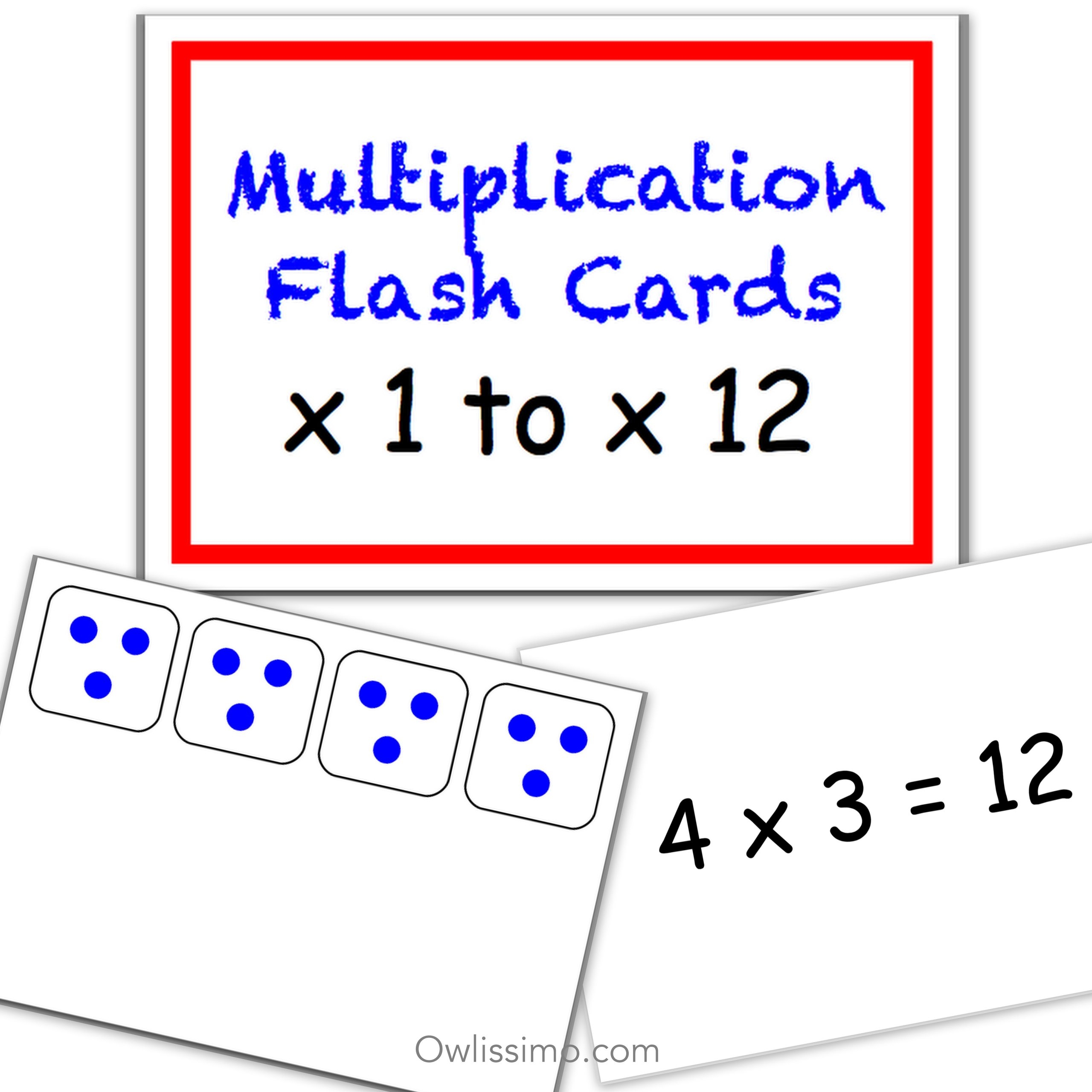 Printable Flashcards Multiplication Owlissimo