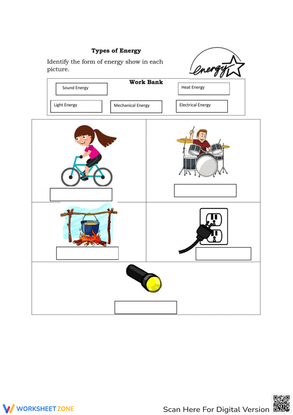 Printable Forms Of Energy Worksheets Download