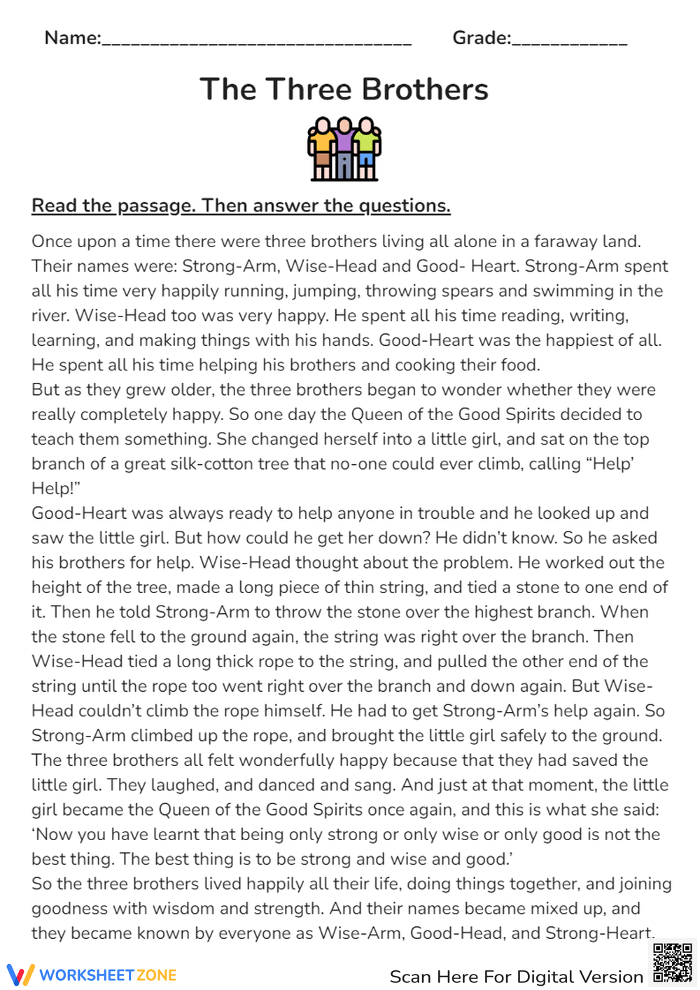reading comprehension worksheets 7th grade