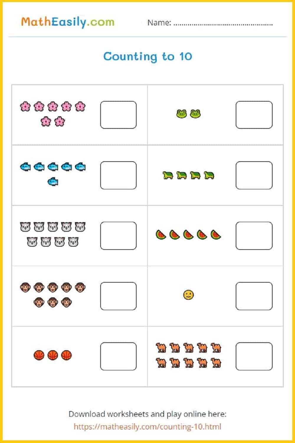 kindergarten worksheets math counting