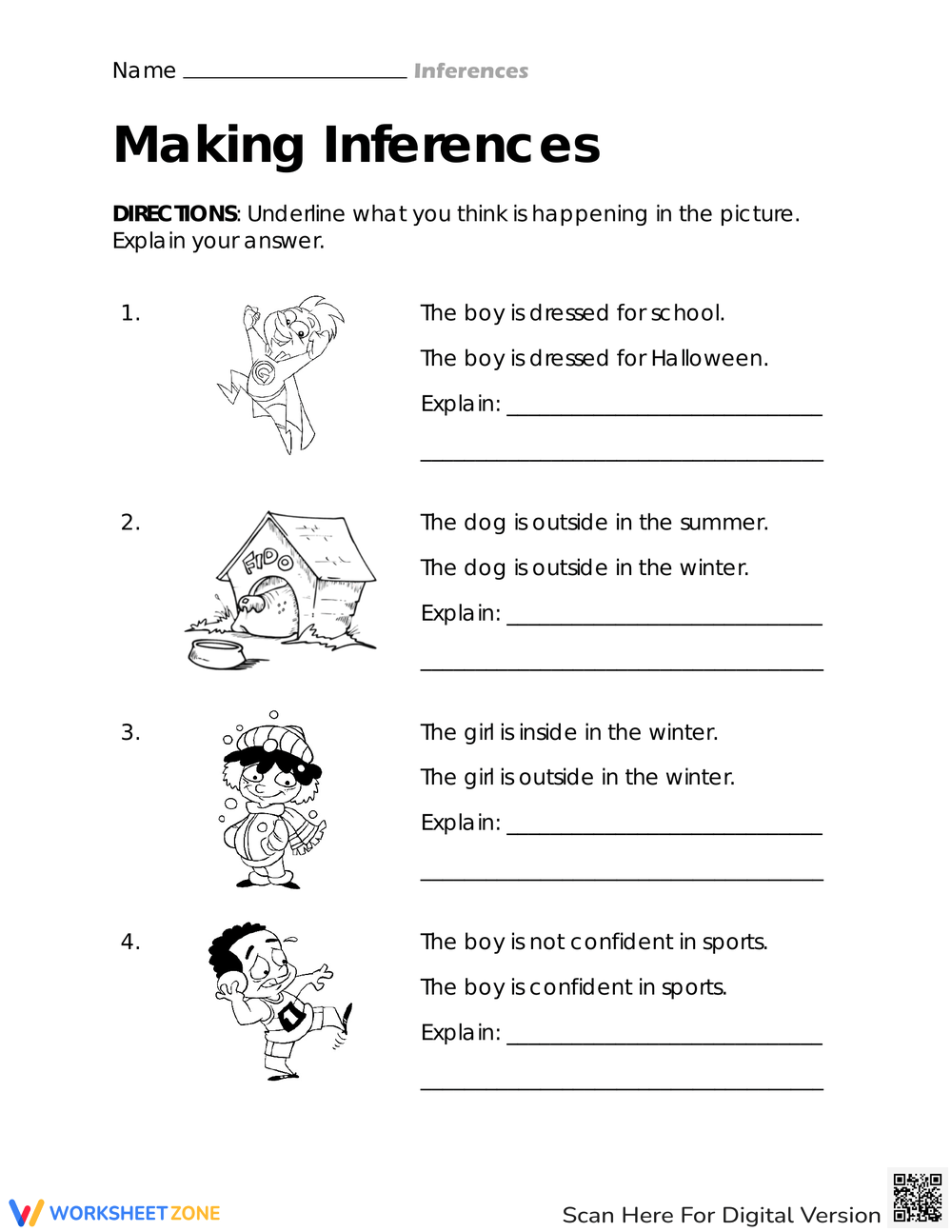 Printable Making Inferences Worksheets
