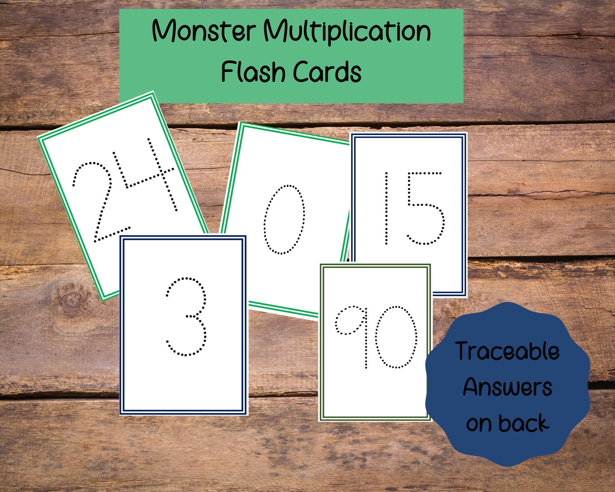 Printable Monster Multiplication Flash Cards Student Memorization Traceable Answers 0 10 Multiplication Homeschool Memory Work Etsy