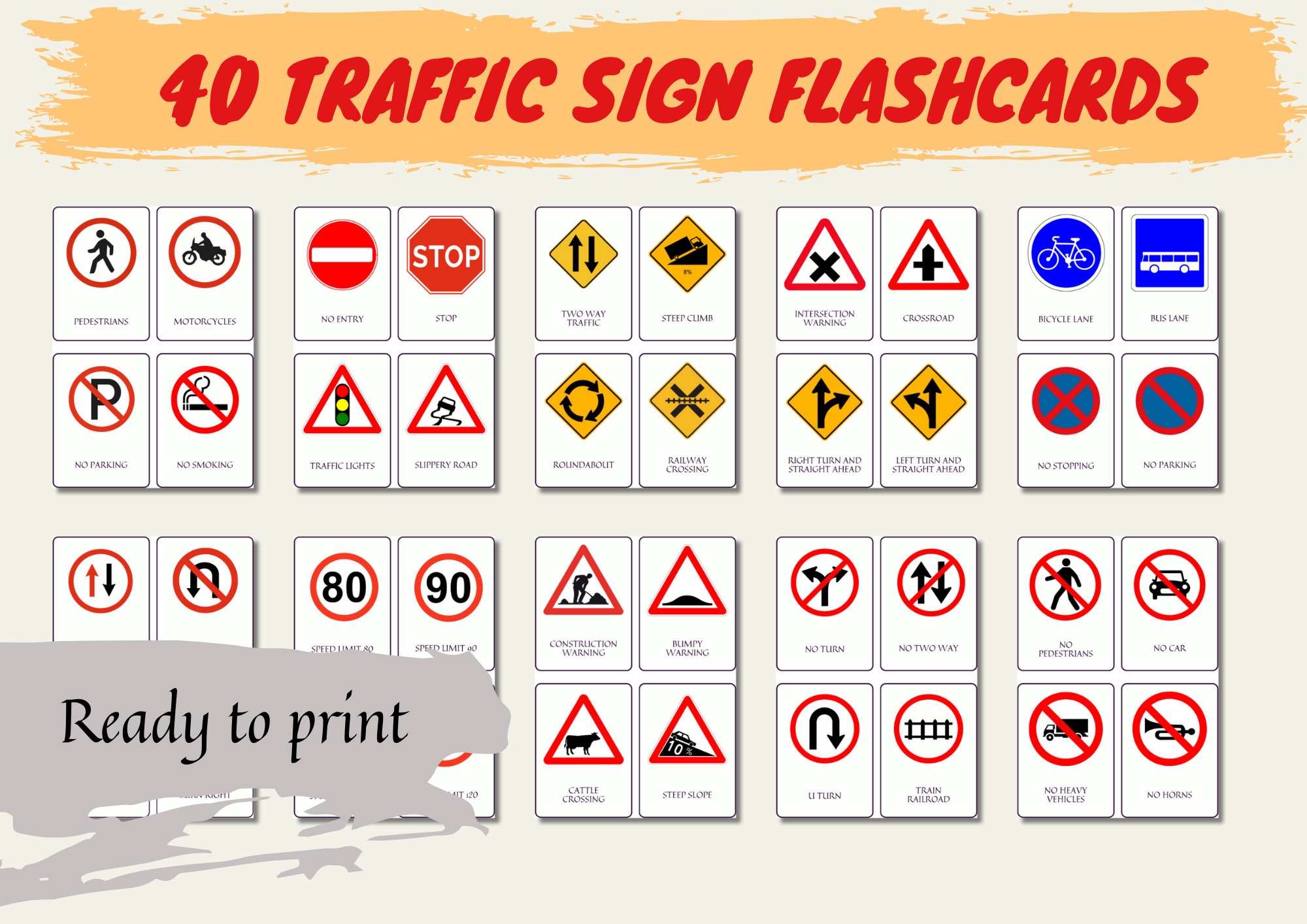 Printable Road Signs Flashcards Preschool Flashcards Montessori Cards Traffic Signs Flashcards Environmental Education Instant Download Etsy Printable Road Signs Flashcards Preschool Flashcards Montessori Cards Traffic Signs Flashcards Environmental Education Instant Download Etsy