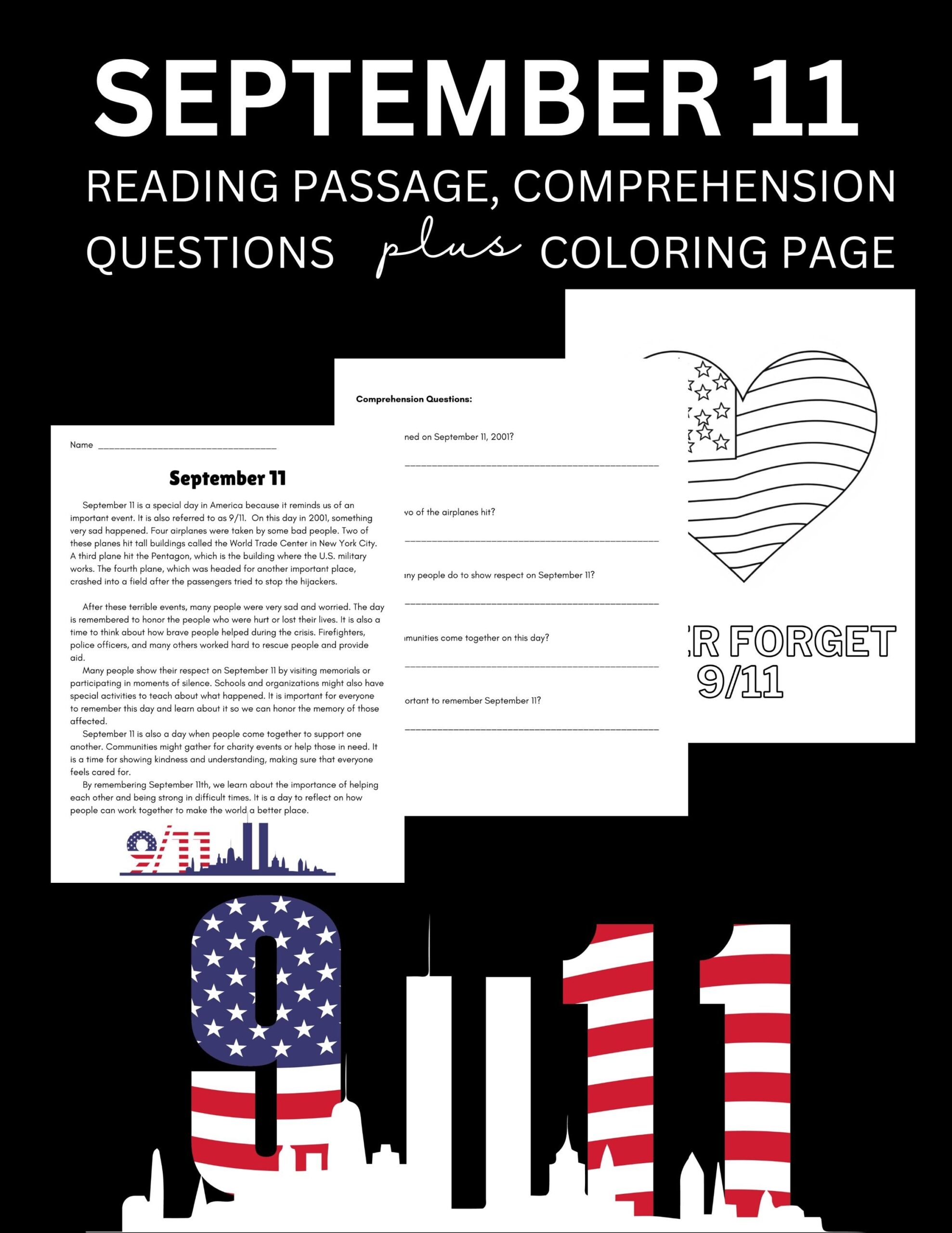 911 reading comprehension worksheet 911 reading comprehension worksheet