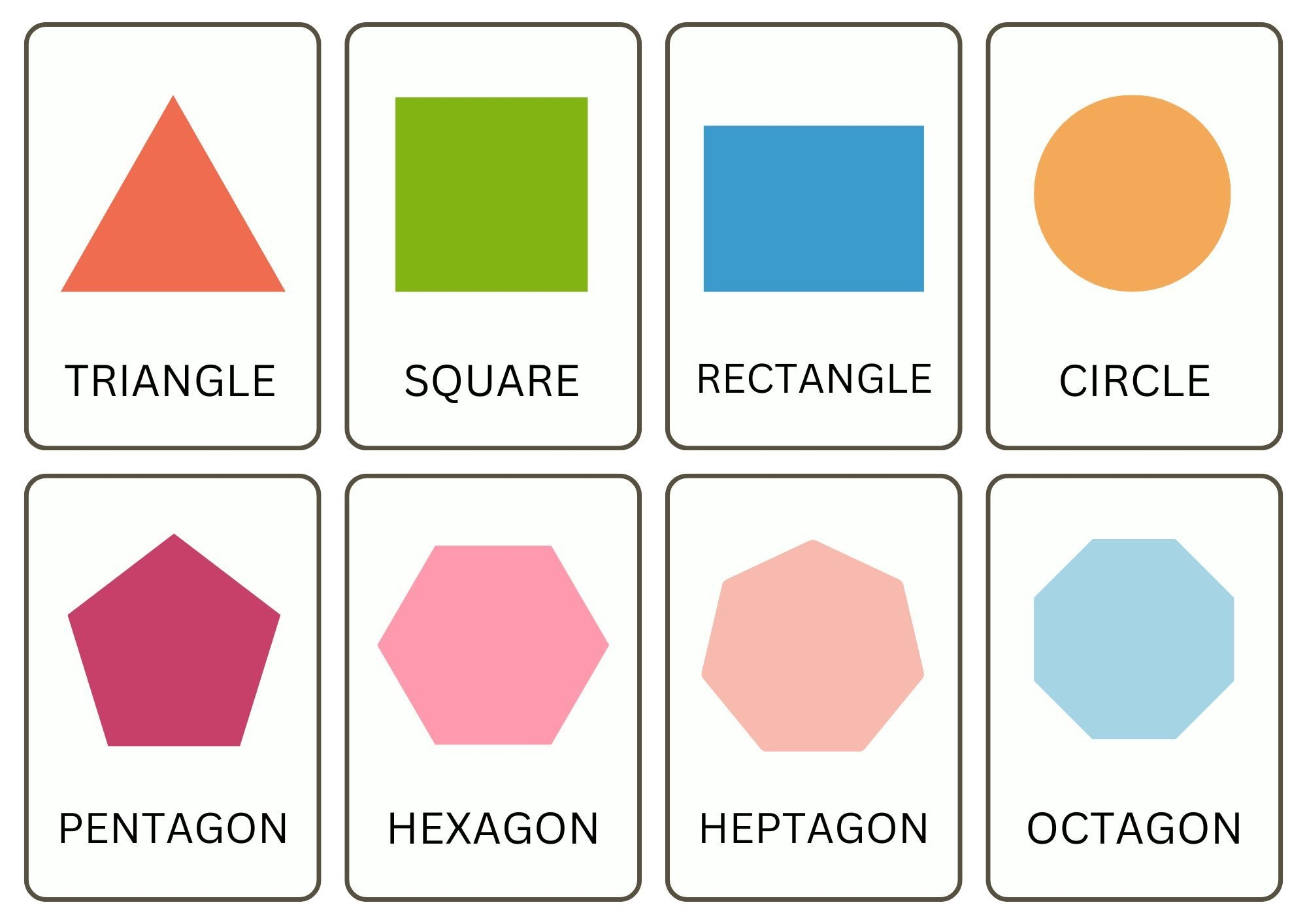 Printable Shapes Flashcards By Mhyka riego Raket PH