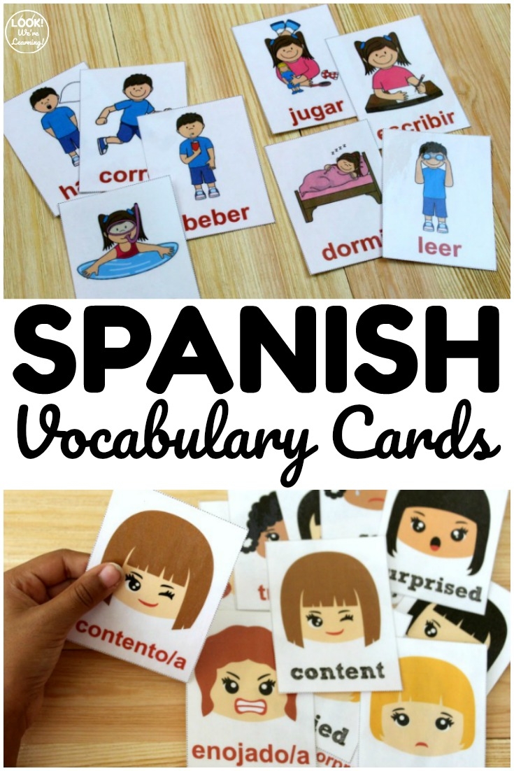 Printable Spanish Flashcards Look We re Learning 