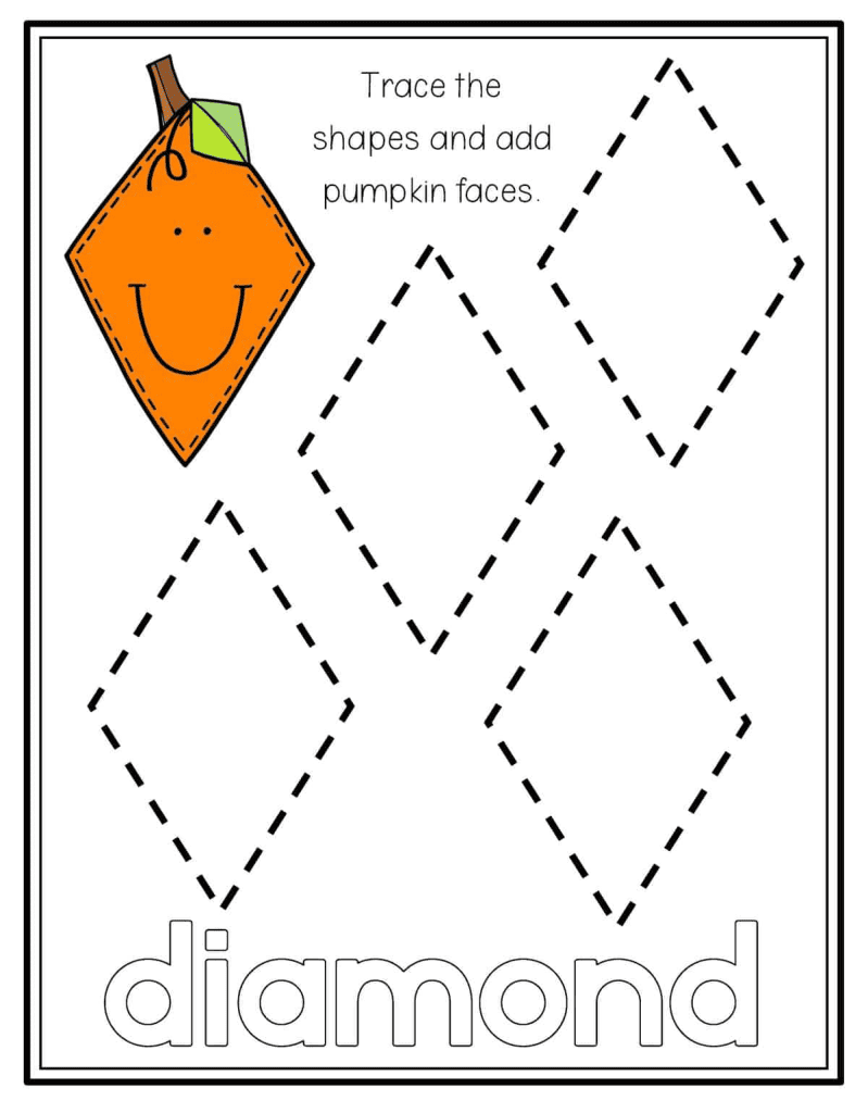 shape tracing worksheets