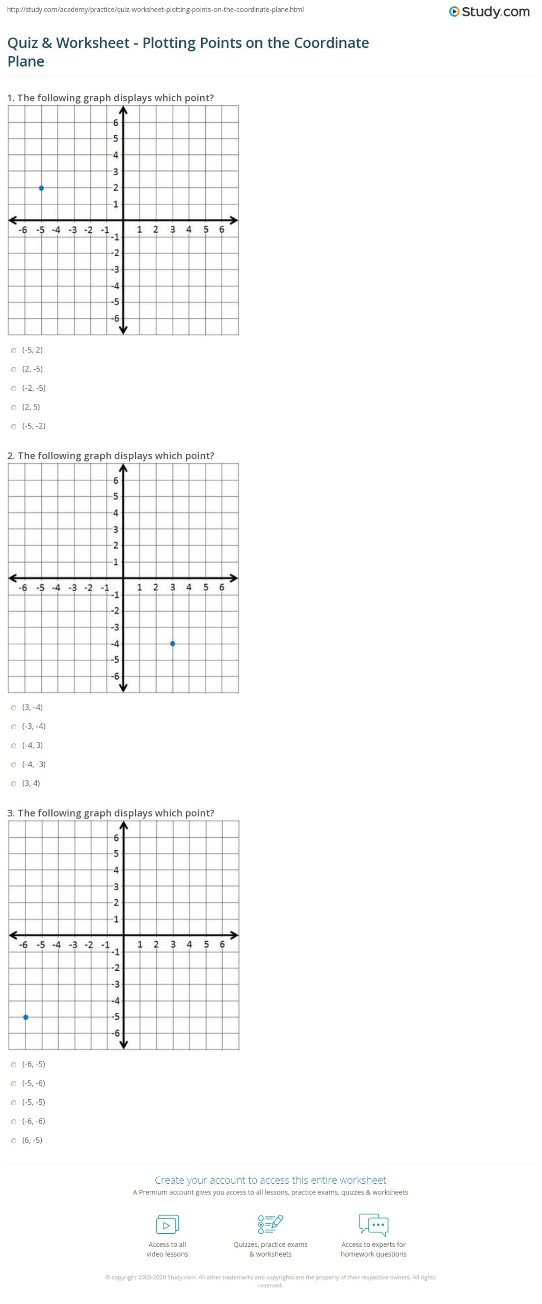 plotting points on a coordinate plane worksheet