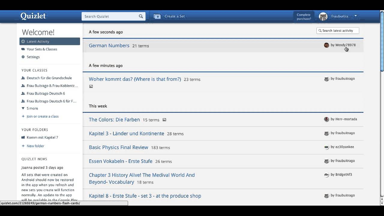 Quizlet Tutorial 19 Deleting A Set YouTube