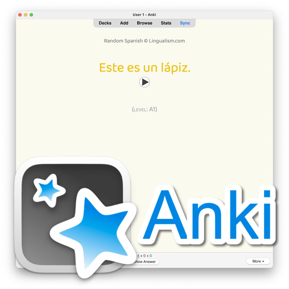 Random Spanish A2 Anki Flashcards Lingualism