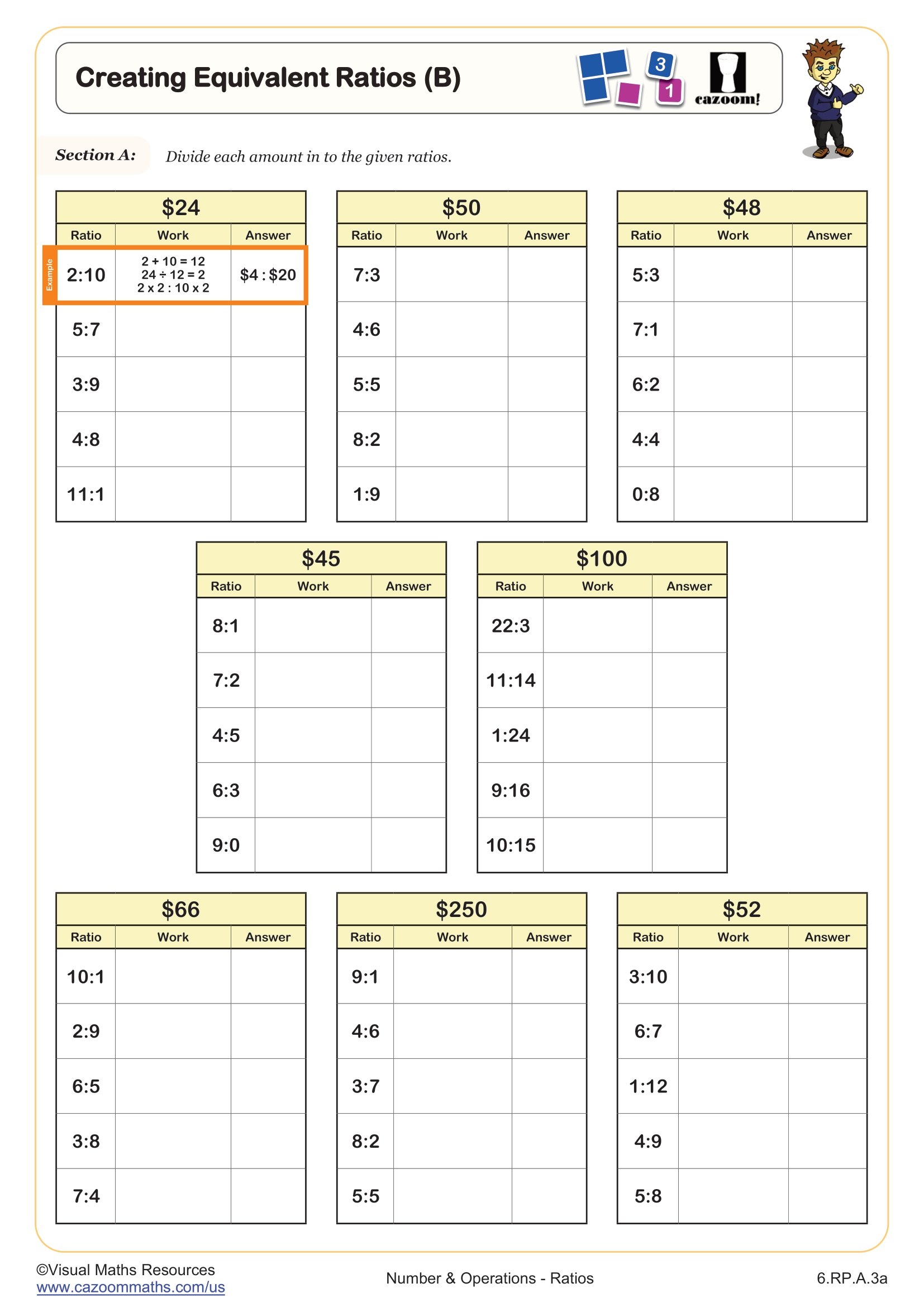 Ratio Worksheets PDF Simple Ratio Worksheets With Answers Cazoom Math