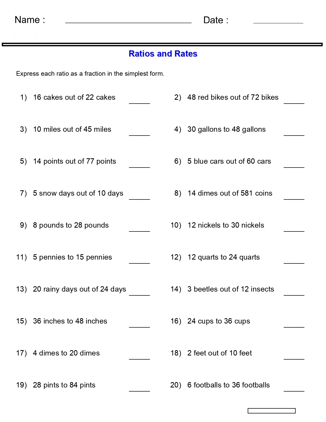 Ratio Worksheets Rates And Unit Rates Worksheets Made By Teachers Ratio Worksheets Rates And Unit Rates Worksheets Made By Teachers