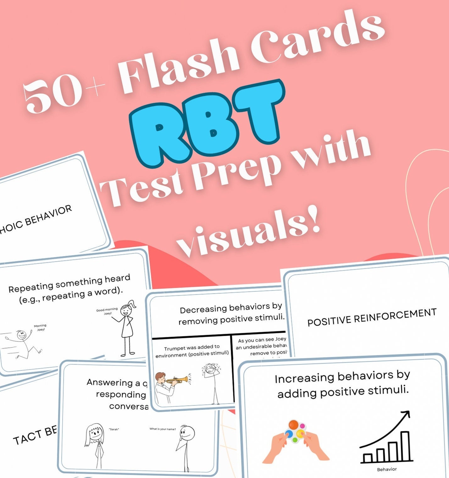 RBT Flash Cards With Visuals And Examples Test Exam Prep Etsy