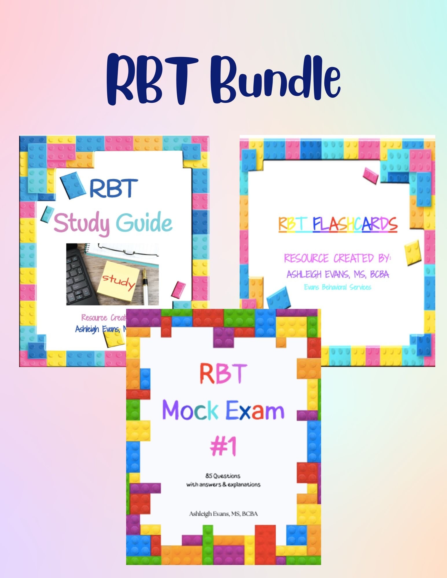 RBT Study BUNDLE Full Length Mock Exam Study Guide Flashcards Behavior Analyst Resource Center