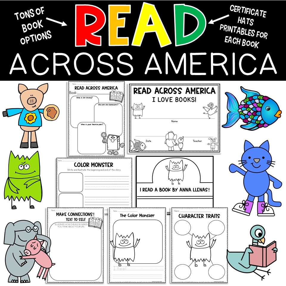 Read Across America Week Activities For Prek Kindergarten First Grade Kreative In Kinder