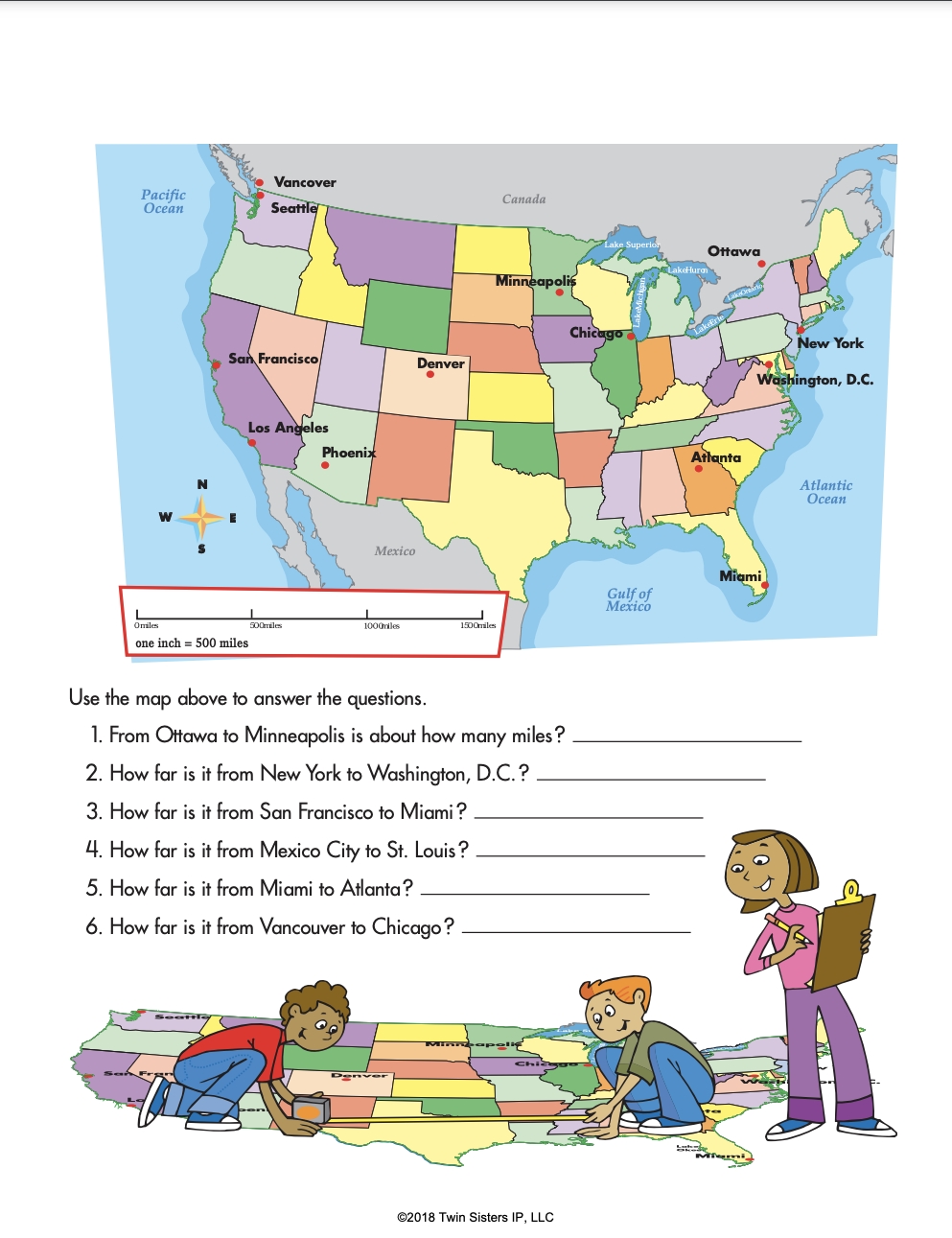 Reading A Map Worksheets By Teach Simple