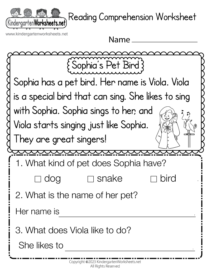 reading worksheets