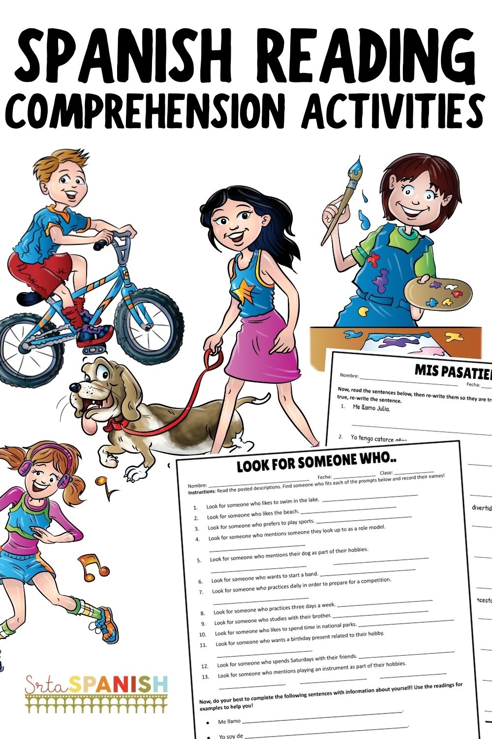 reading comprehension in spanish worksheets