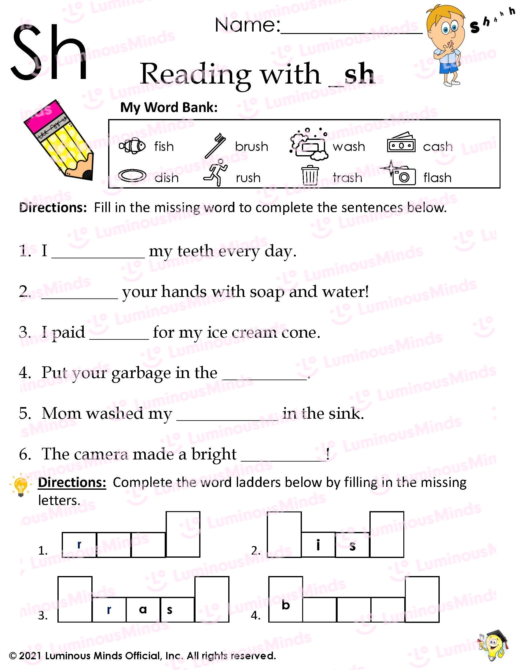 Reading Comprehension Worksheets Reading With sh