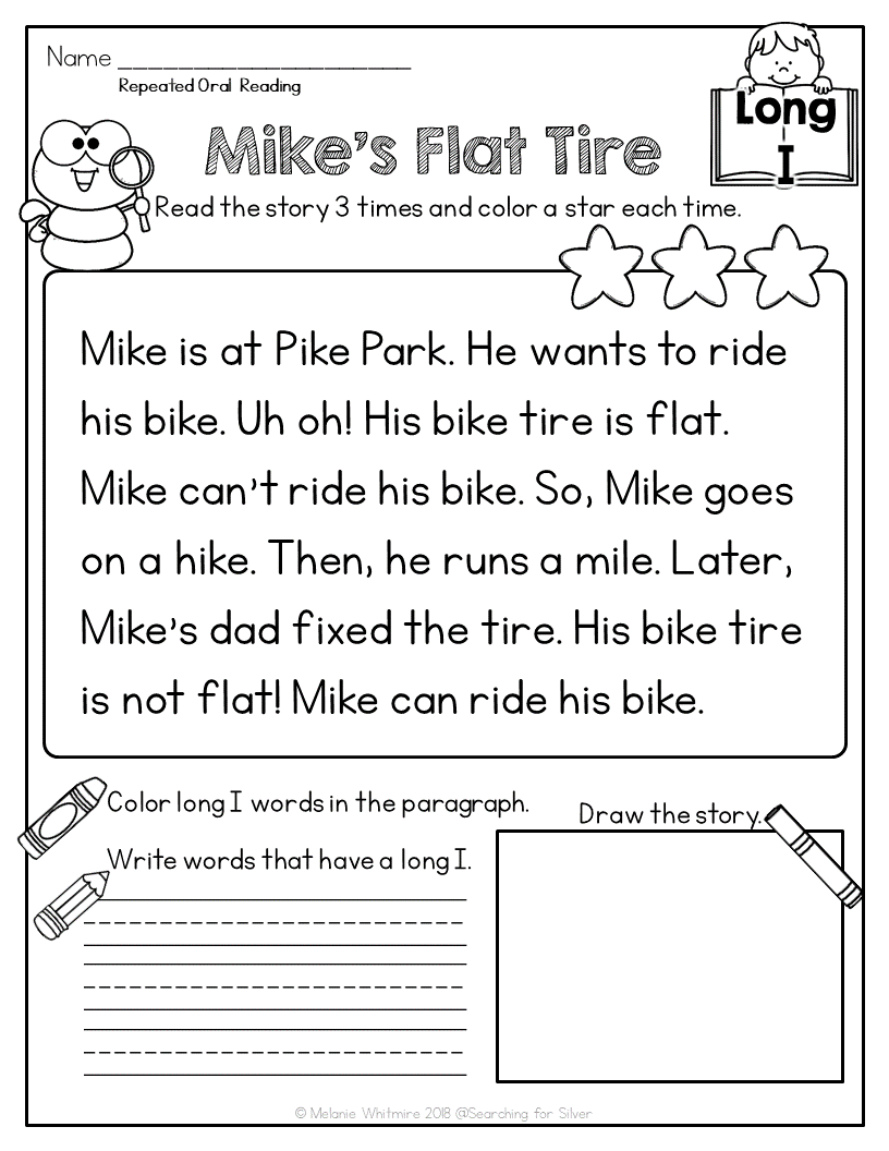 reading fluency worksheets