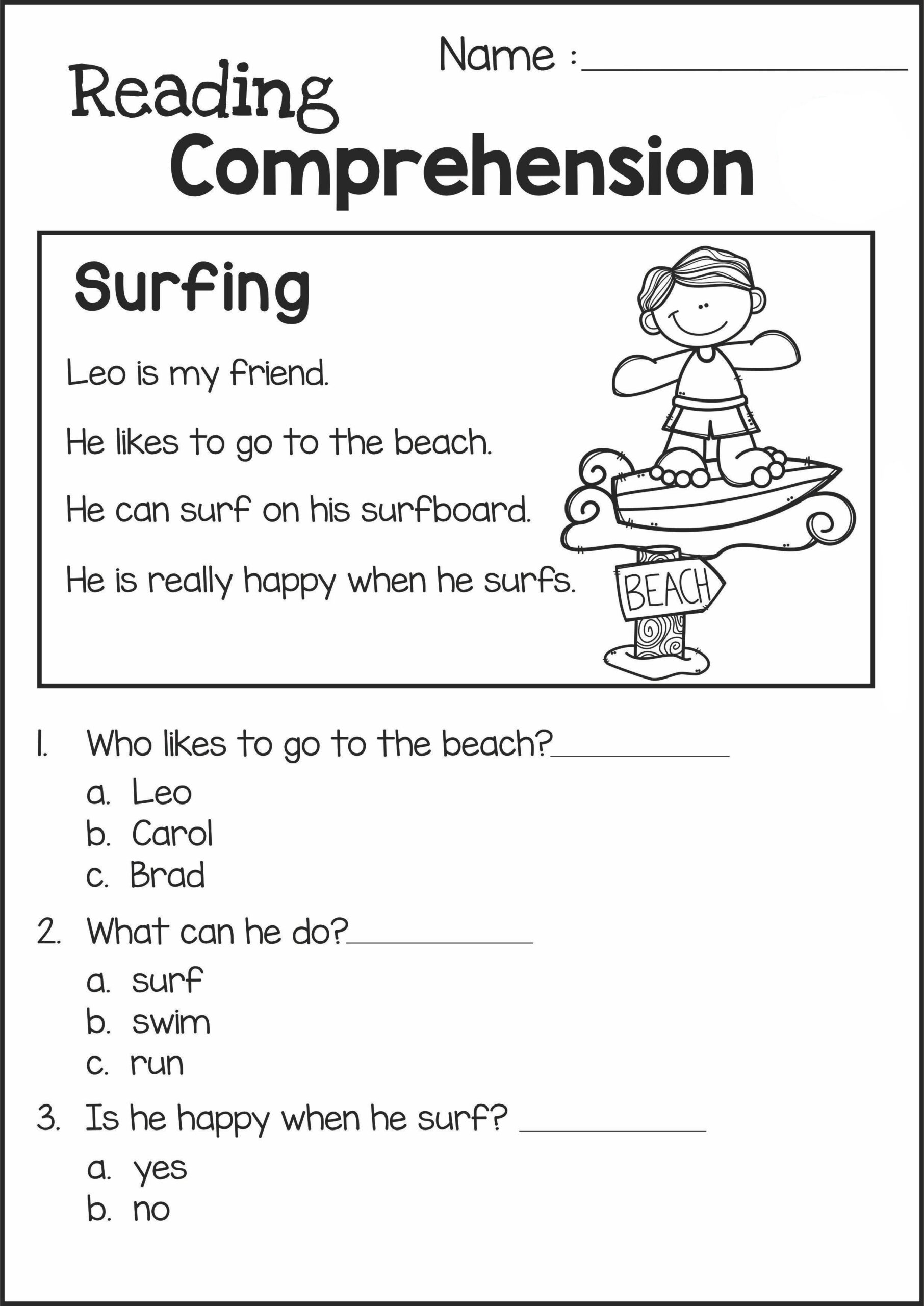 free printable 2nd grade reading worksheets