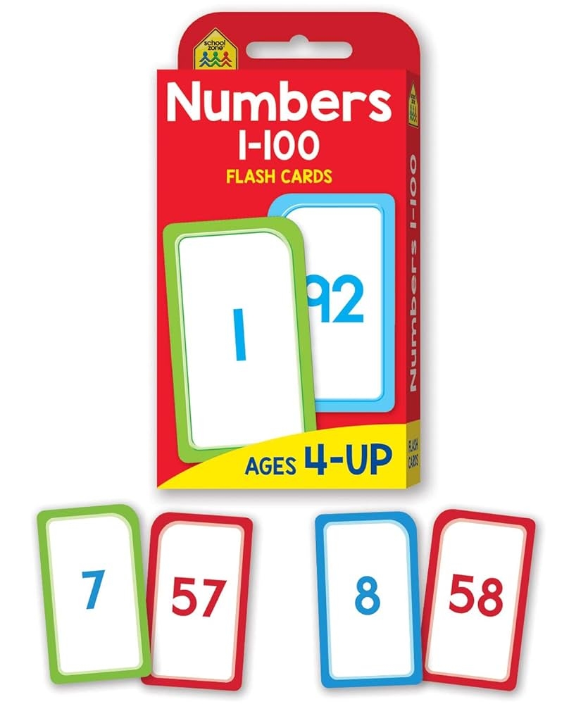 School Zone Numbers 1 100 Flash Cards Amazon de Spielzeug