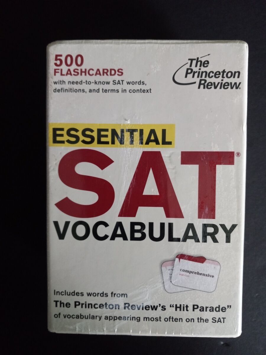 Sealed Essential SAT Vocabulary Flashcards By The Princeton Review 500 Cards EBay