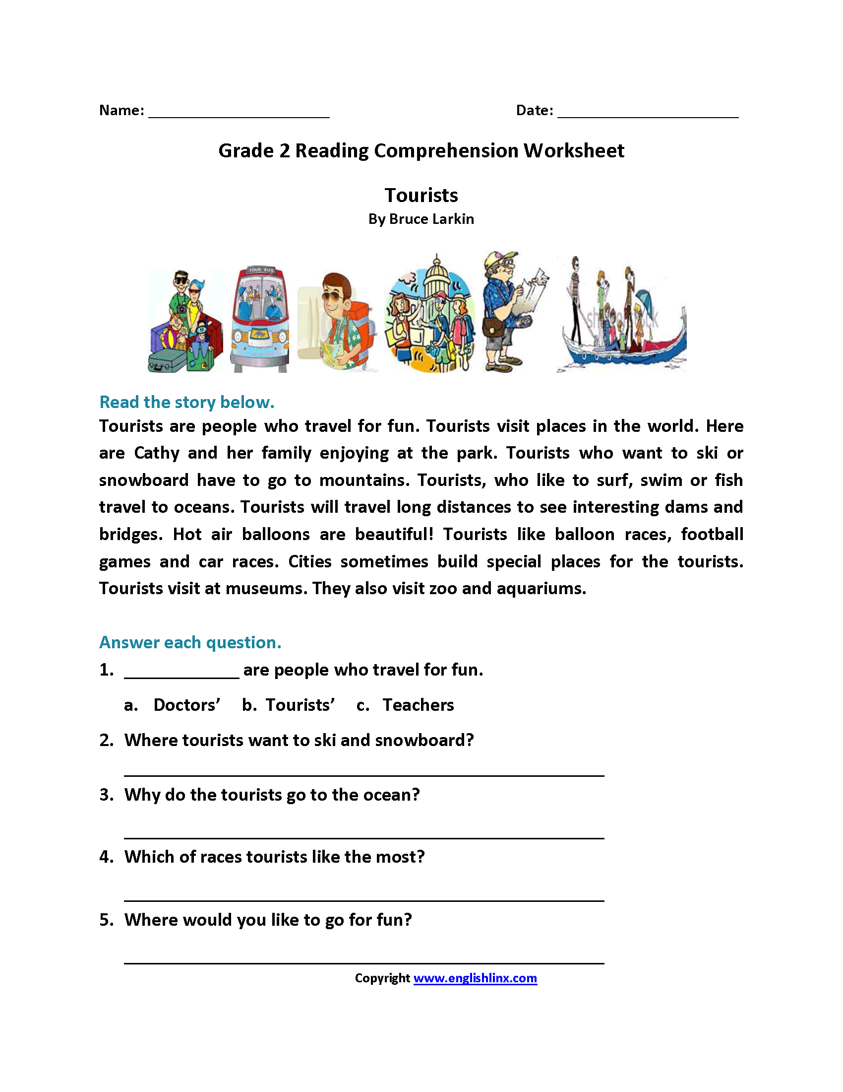 Second Grade Reading Worksheets Improve Fluency And Vocabulary