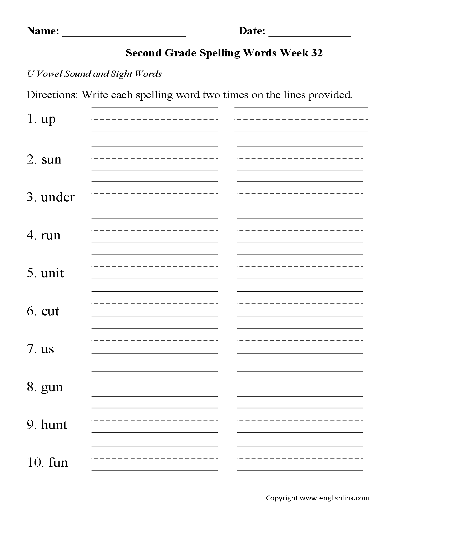 fun spelling worksheets