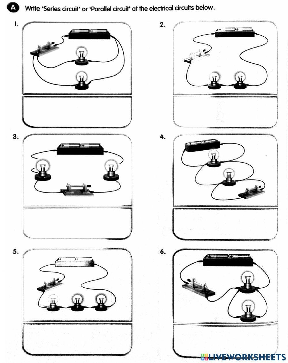 Series And Parallel Circuit Interactive Worksheet Live Worksheets Worksheets Library