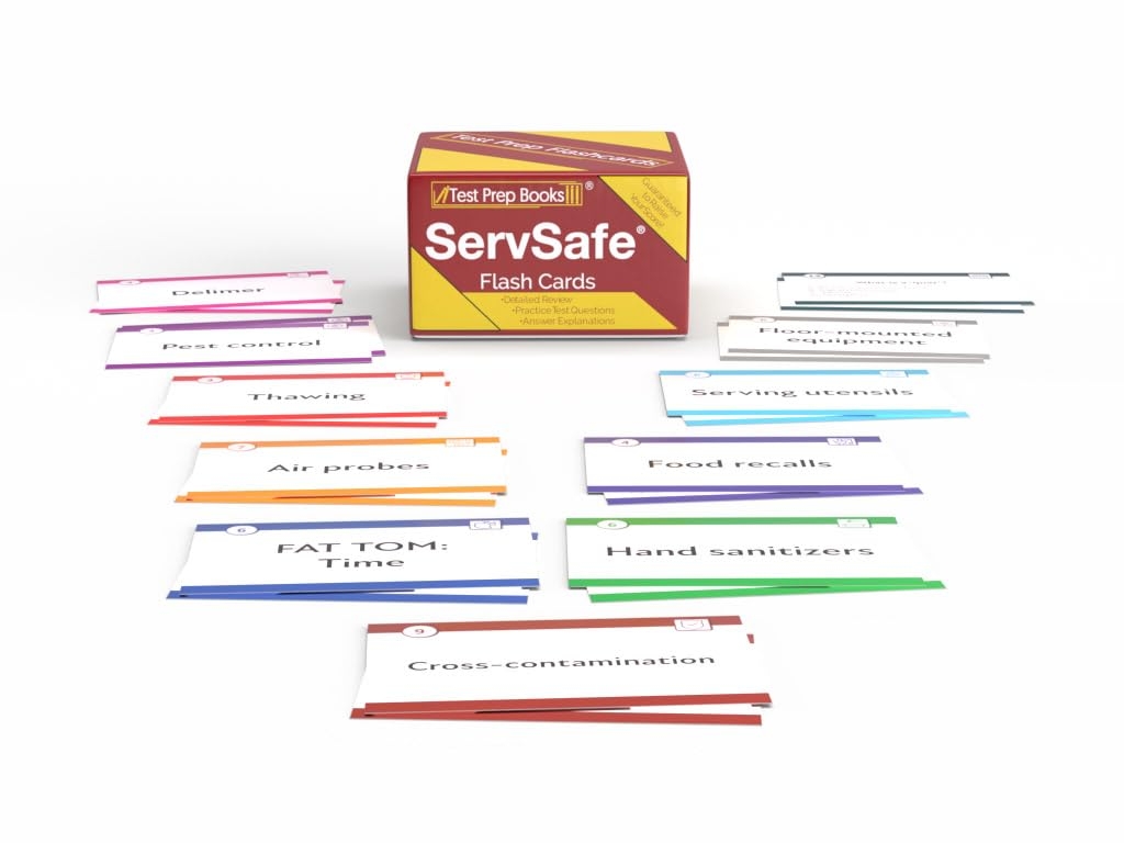 ServSafe Manager Study Cards ServSafe Food Manager Certification Exam Prep With Practice Test Questions Full Colour Cards Amazon de Toys