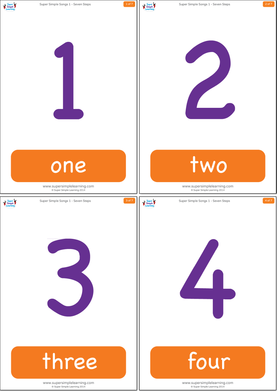 Seven Steps Flashcards Super Simple