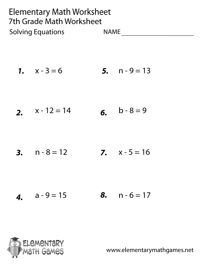 solving equations with fractions worksheet 7th grade