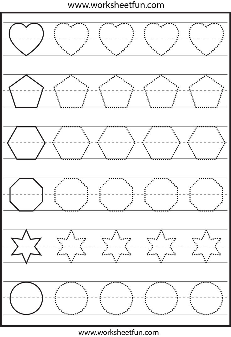 tracing shapes worksheet