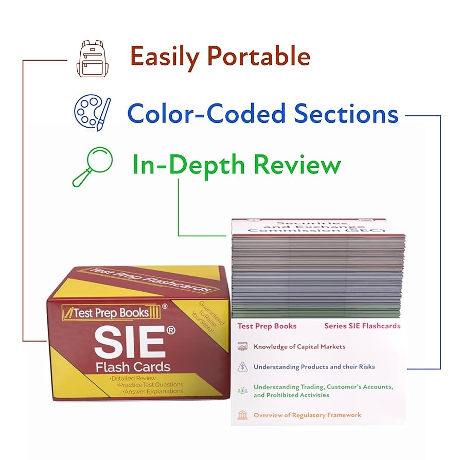 SIE Exam Prep Flashcards SIE Test Prep Study Guide Flash Cards 2022 2023 With Practice Questions For The Securities Industry Essentials Exam Full Color Test Prep Books Amazon de Books