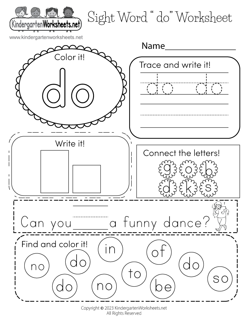 Sight Word do Worksheet Free Printable Digital PDF