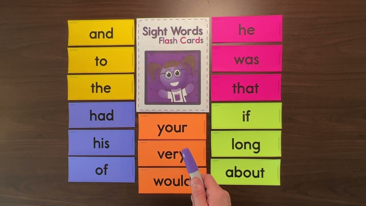 Sight Word Flash Cards YouTube