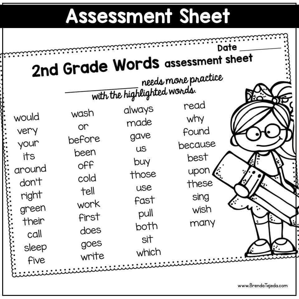 Sight Word Fluency Flashcards DOLCH Second Grade Tejeda s Tots