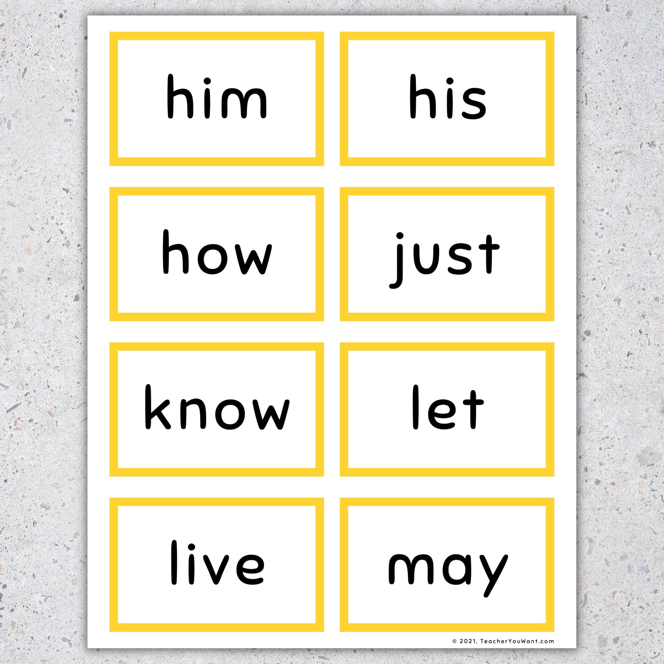 Sight Words Flashcards 1st Grade Sight Words Made By Teachers