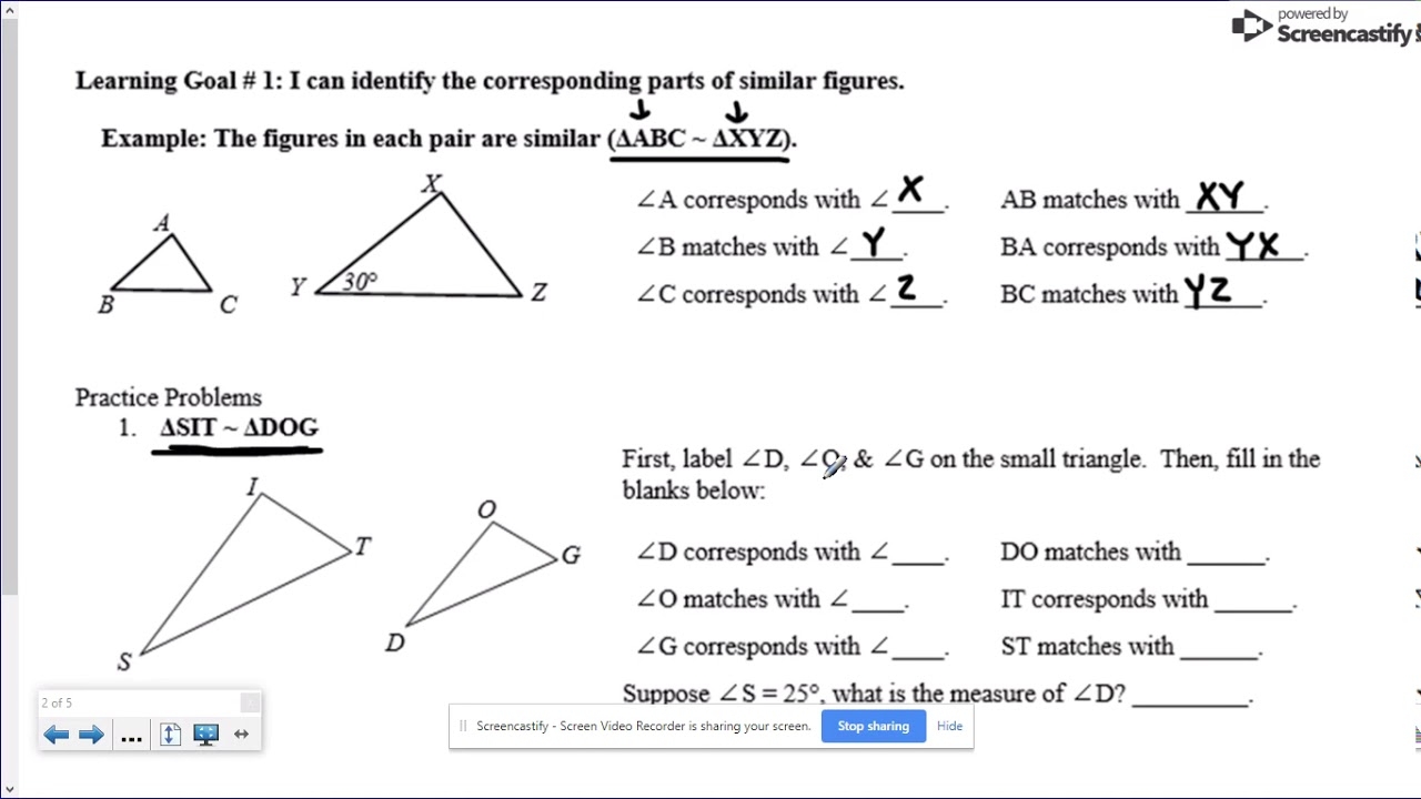 similar figures worksheet