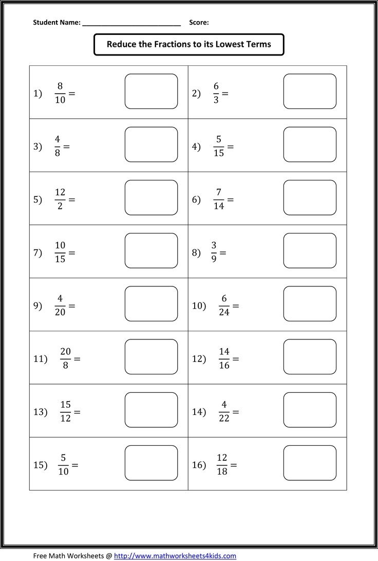 simplify fractions worksheet