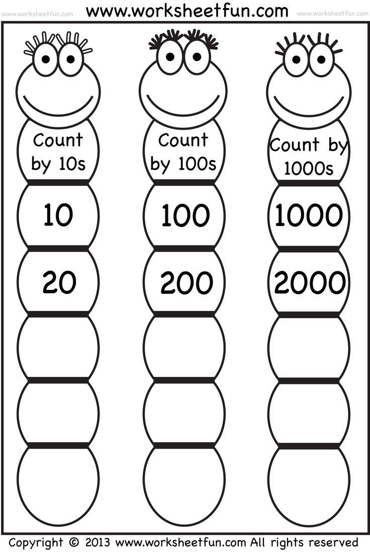 counting by 10s worksheet