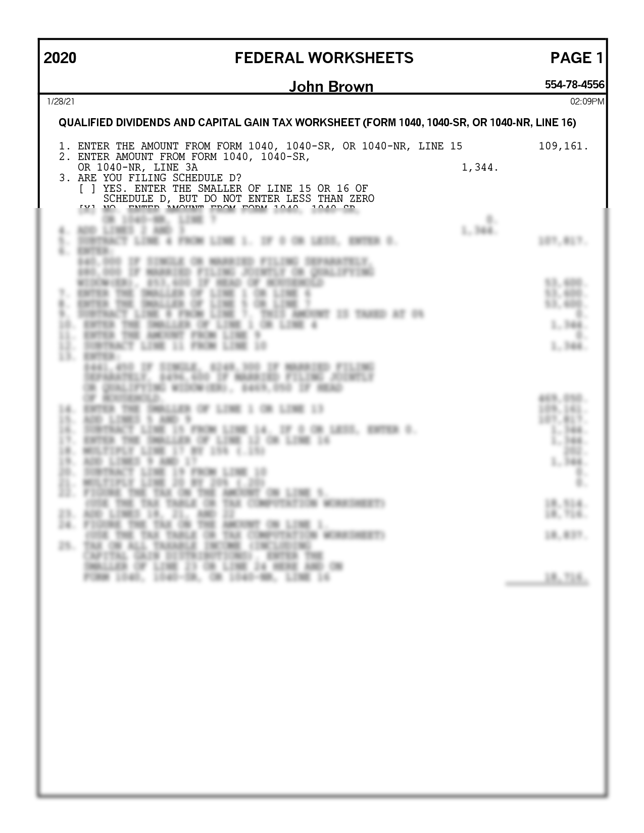 SOLUTION Qualified Dividends And Capital Gain Tax Worksheet Worksheets Library