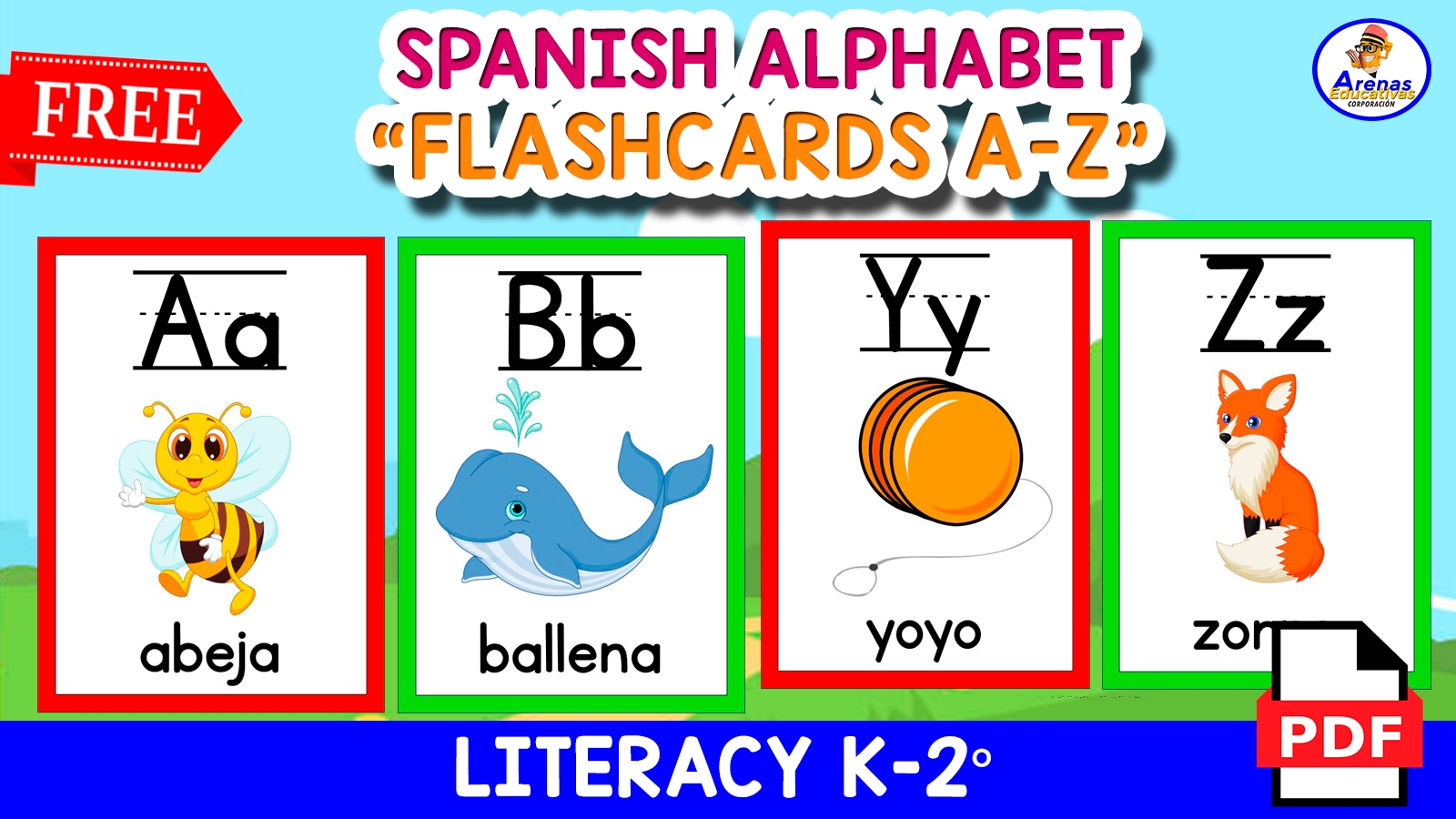 SPANISH ALPHABET FLASHCARDS Letters A To Z By Teach Simple