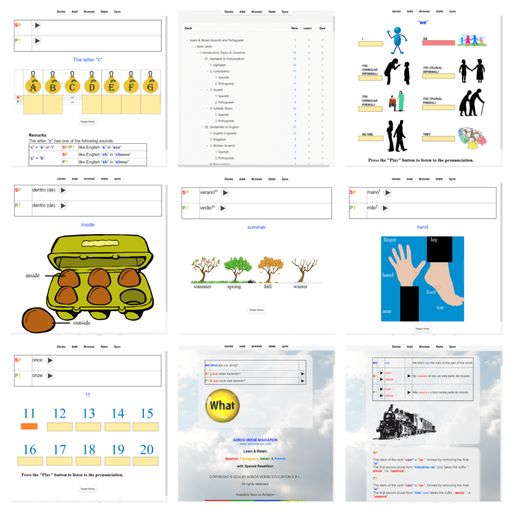 Spanish And Portuguese Anki Deck Level I Basic