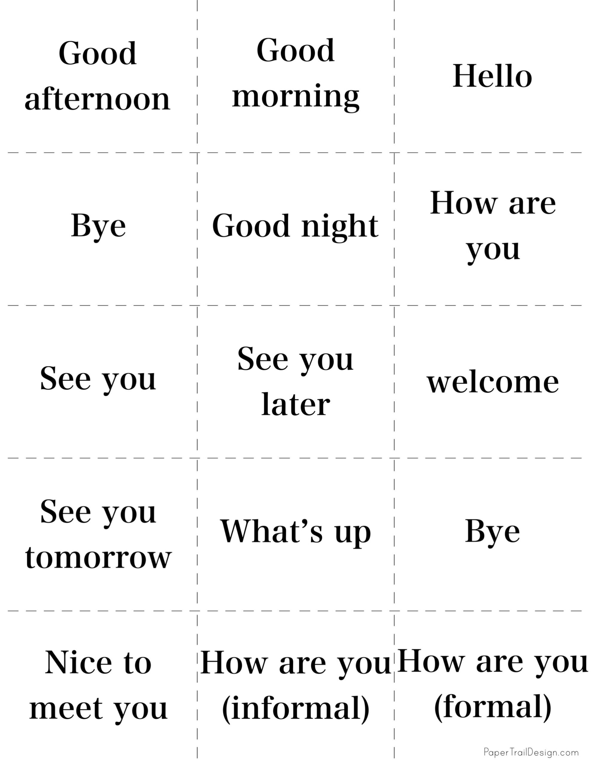 Spanish Flashcards Paper Trail Design