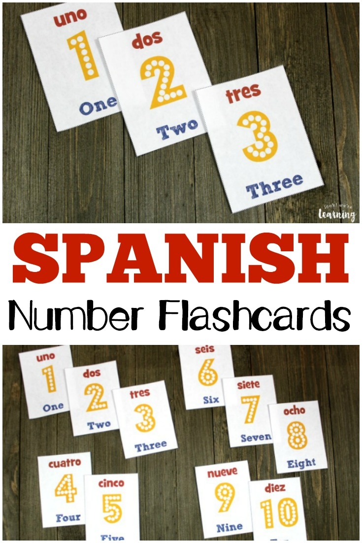 Spanish Number Flashcards 1 10 Look We re Learning 