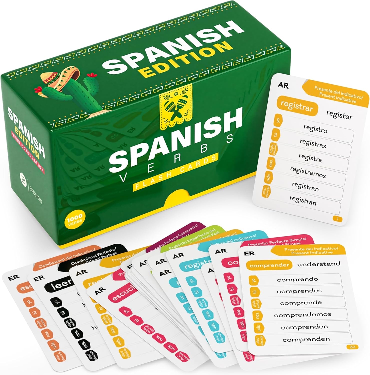 Spanish Verb Conjugation Flash Cards 9 Tenses Iceland Ubuy